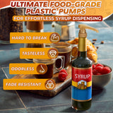 Gold Syrup Pumps 4 Pack, Skinny Style for 750 ml Bottles