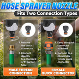 8-Pattern Heavy Duty Garden Hose Nozzle, 3/4 Inch