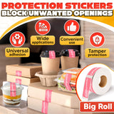 Tamper Proof Stickers, 1 x 3 Inch, Pink, 500 Pack