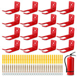 Fire Extinguisher Brackets 16 Pack, Heavy Duty Red Steel, 20 lb