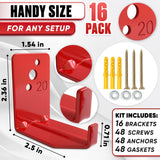 Fire Extinguisher Wall Brackets 16 Pack, Rated to 20 lb