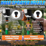Hose Nozzle Car Wash Sprayer with 3.5 oz Foam Control Tank, Orange