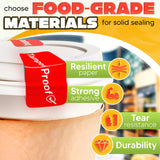 250 Red Tamper Proof Seal Stickers, 1 x 3 In Roll