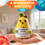 Handmade Crochet Avocado with Affirmation Card