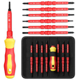 Insulated Screwdriver Set with 14 Interchangeable Tips