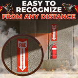 Fire Extinguisher Arrow Stickers 24 Pack, 11.8 x 4 Inch Vinyl