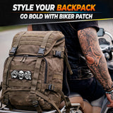 Embroidered Skull Iron-On Patch for Biker Vests and Jackets