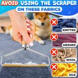 Metal Pet Hair and Lint Remover with Wooden Handle, 2 Pack