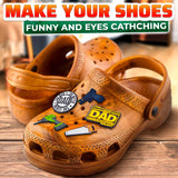 Dad-Themed PVC Shoe Charms, 16 Piece Set for Clogs and Bands