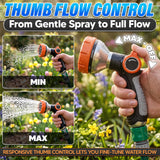Hose Nozzle Car Wash Sprayer with 3.5 oz Foam Control Tank, Orange